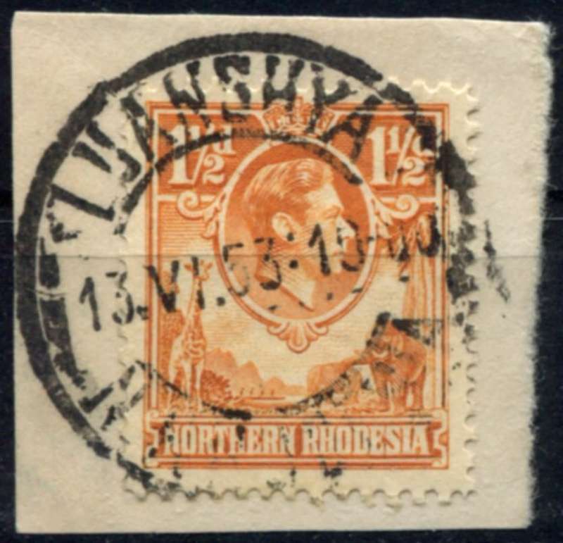 Northern Rhodesia - Used on Piece