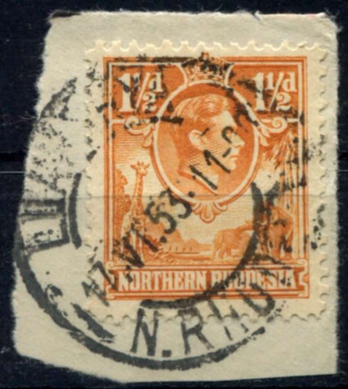Northern Rhodesia - Used on Piece
