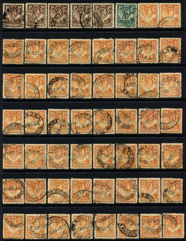 Northern Rhodesia - Bulk Lot of 216 Stamps - Used