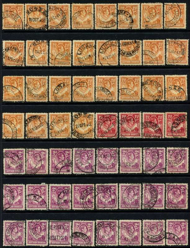 Northern Rhodesia - Bulk Lot of 216 Stamps - Used