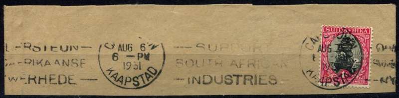Union of SA - Used on Piece