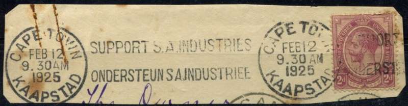 Union of SA - Used on Piece