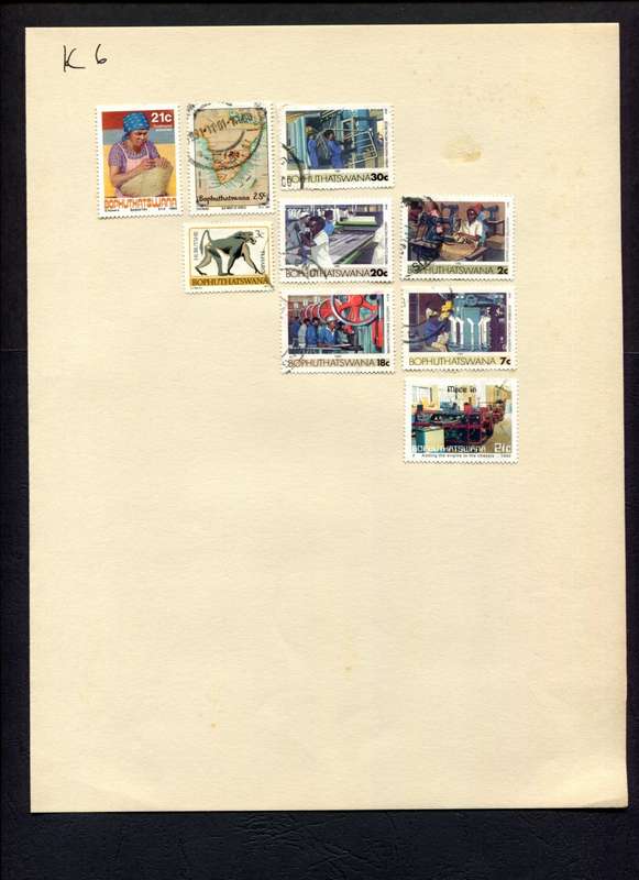 Bophuthatswana - 9 Stamps Mounted (Hinged) On Album Page