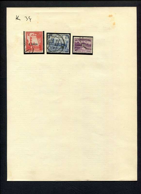 Pakistan - 3 Stamps Mounted (Hinged) On Album Page