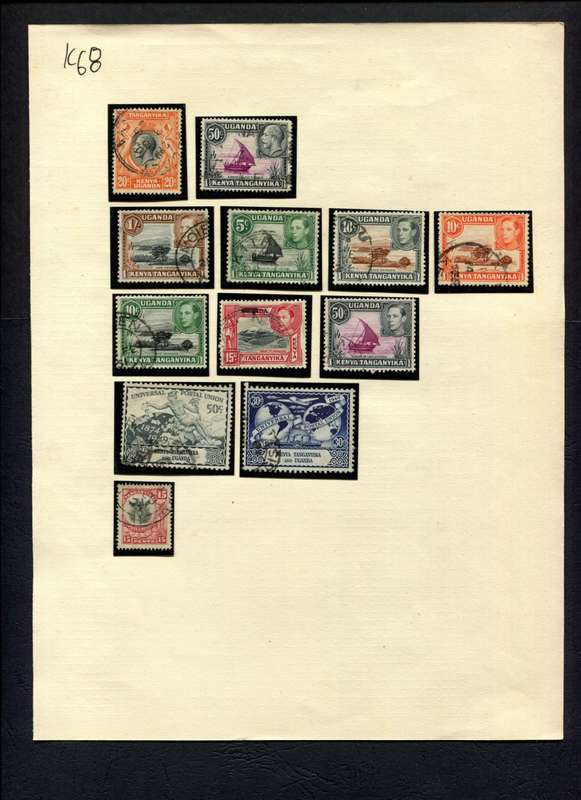 KUT - 12 Stamps Mounted (Hinged) On Album Page