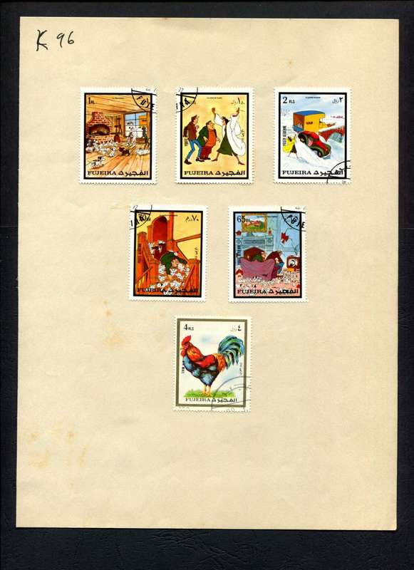 Fujeira - 6 Stamps Mounted (Hinged) On Album Page