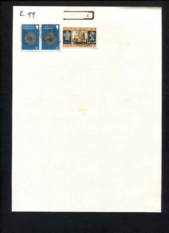Guernsey - 3 Stamps Mounted (Hinged) On Album Page