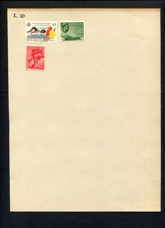 Seychelles - 3 Stamps Mounted (Hinged) On Album Page