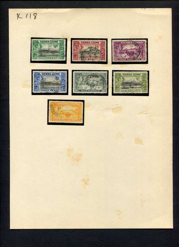 Sierra Leone - 7 Stamps Mounted (Hinged) On Album Page