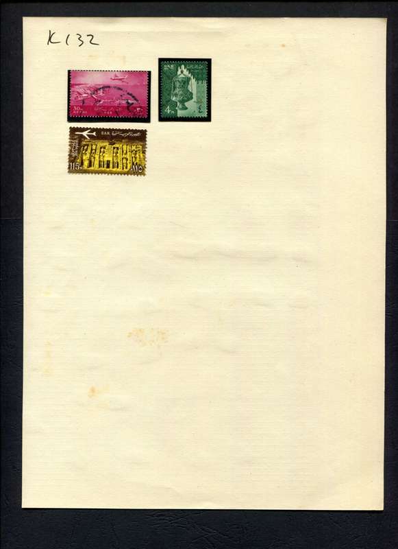 Egypt - 3 Stamps Mounted (Hinged) On Album Page