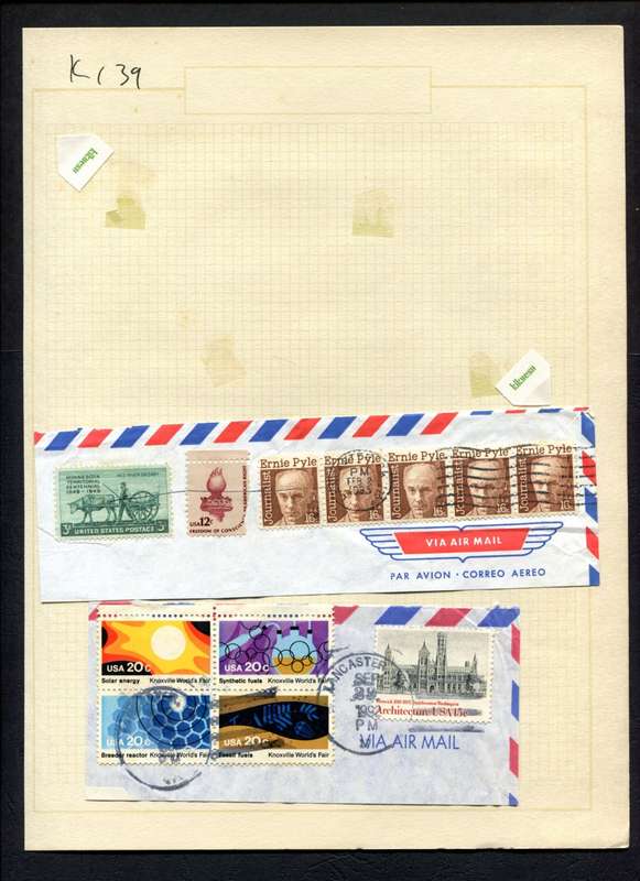 USA - 12 Stamps Mounted (Hinged) On Album Page