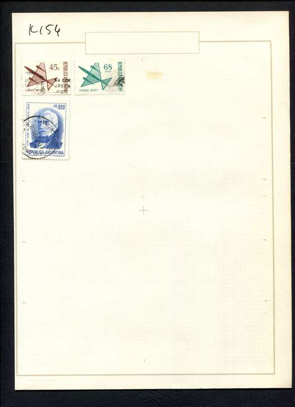 Argentina - 3 Stamps Mounted (Hinged) On Album Page