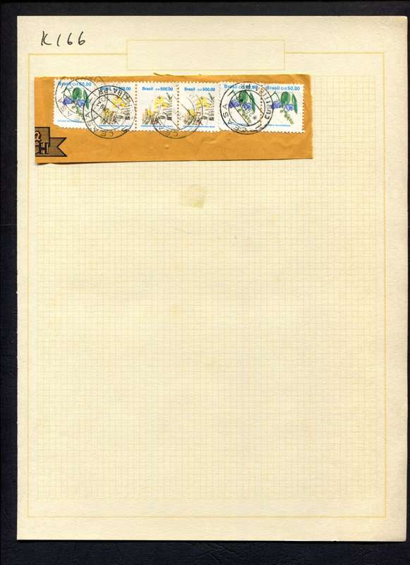 Brazil - 6 Stamps Mounted (Hinged) On Album Page