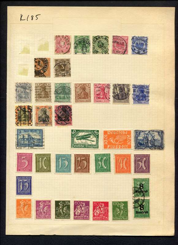Germany - 37 Stamps  Mounted (Hinged) On Album Page