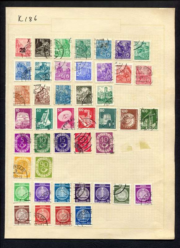 Germany - 44 Stamps  Mounted (Hinged) On Album Page