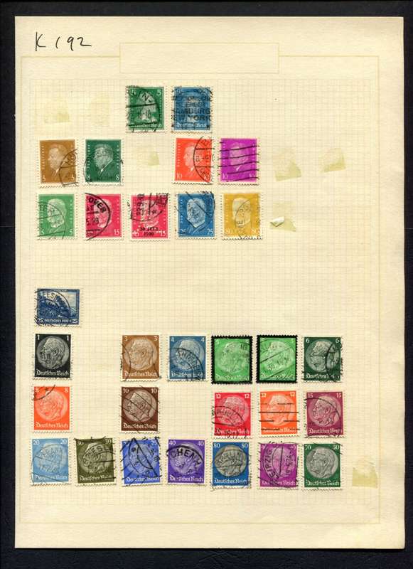 Germany - 30 Stamps  Mounted (Hinged) On Album Page
