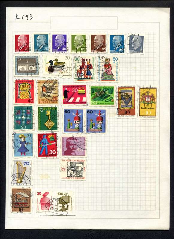 Germany - 28 Stamps  Mounted (Hinged) On Album Page