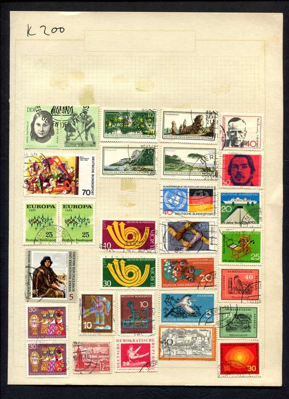 Germany - 29 Stamps  Mounted (Hinged) On Album Page