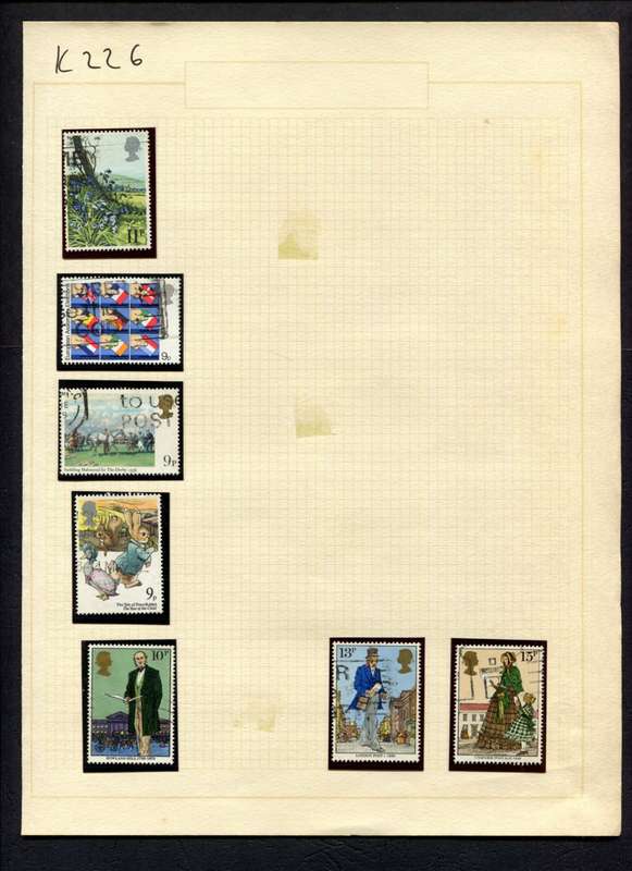 Great Britain - 7 Stamps Mounted (Hinged) On Album Page