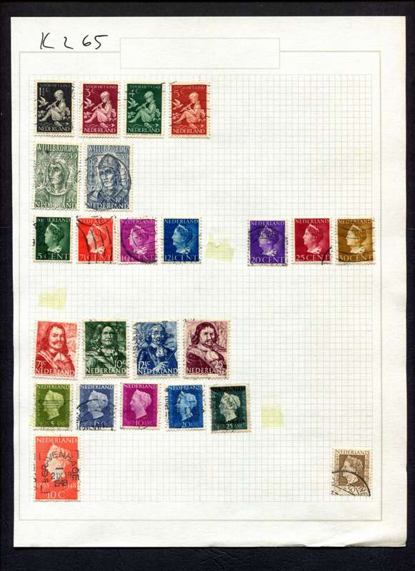 Netherlands - 24 Stamps Mounted (Hinged) On Album Page