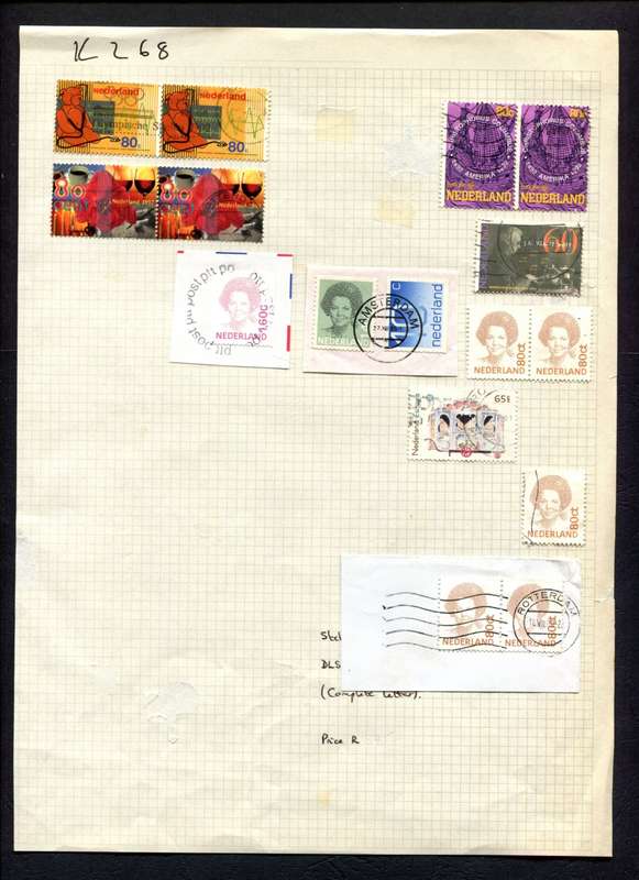 Netherlands - 16 Stamps Mounted (Hinged) On Album Page
