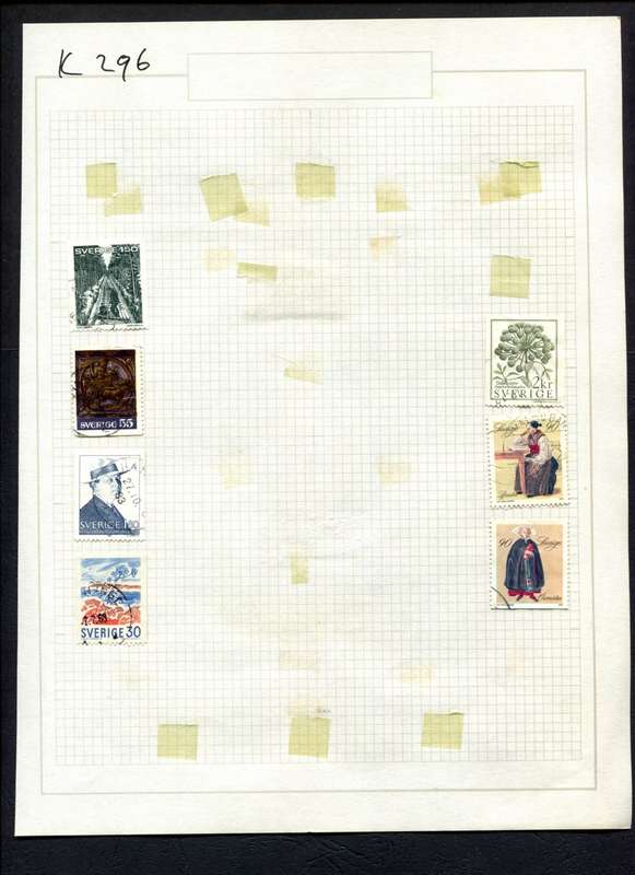 Sweden - 7 Stamps Mounted (Hinged) On Album Page