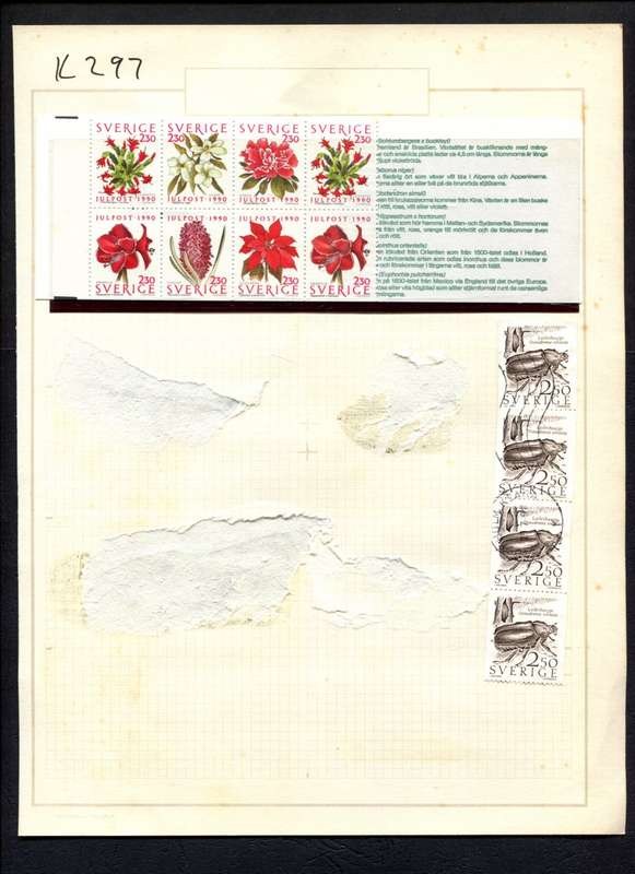 Sweden - 12 Stamps Mounted (Hinged) On Album Page