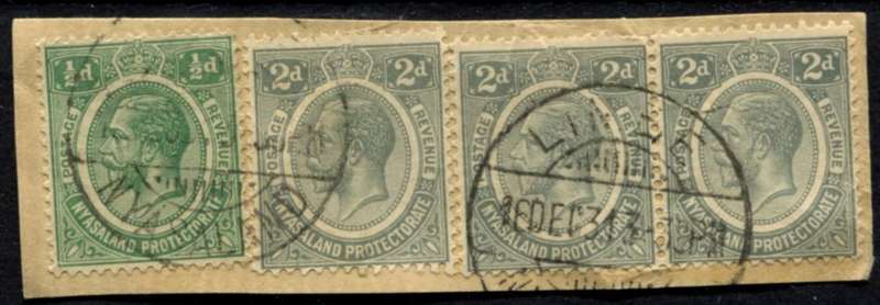 Nyasaland - Used On Piece