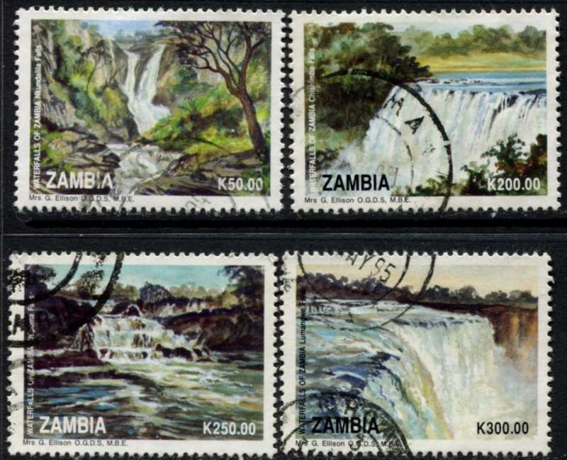 Zambia - Waterfalls - 1993 - Used