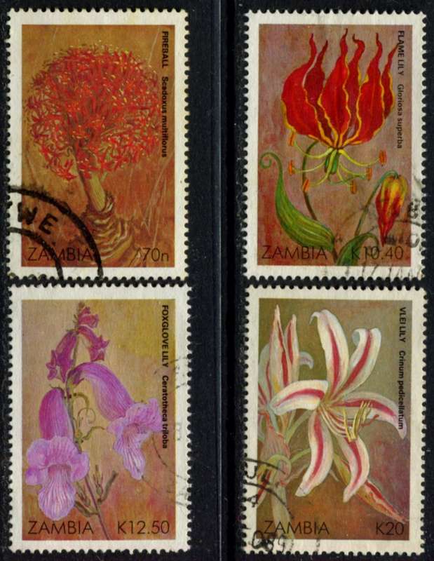 Zambia - Flowers - 1989 - Used
