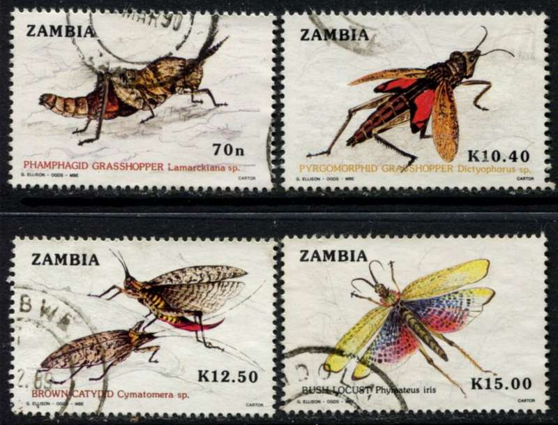 Zambia - Insects - 1989 - Used