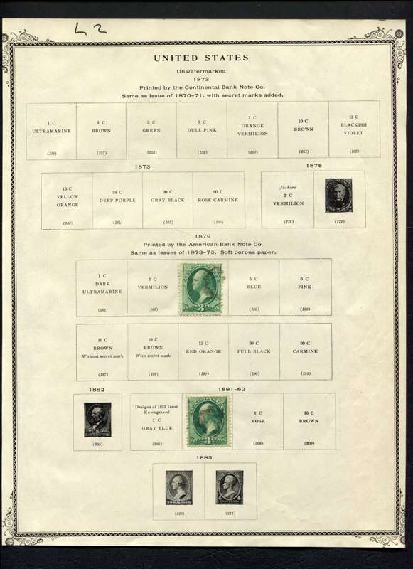 USA - 2 Stamps Mounted (Hinged) On Album Page