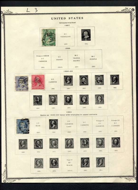 USA - 4 Stamps Mounted (Hinged) On Album Page