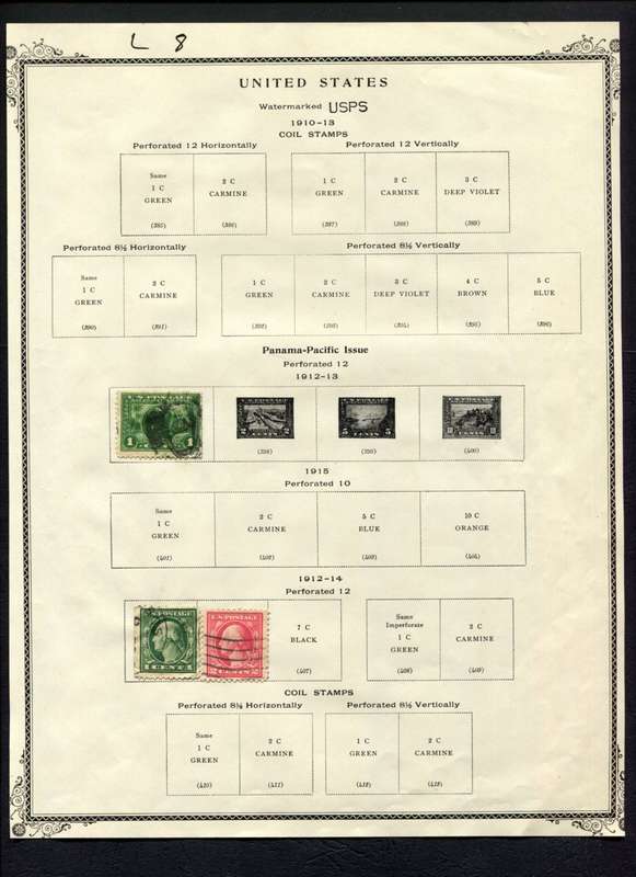 USA - 3 Stamps Mounted (Hinged) On Album Page