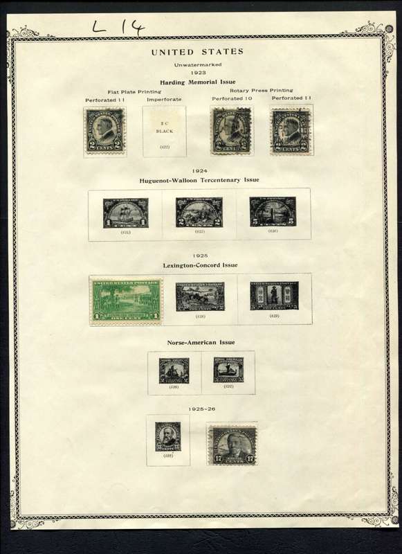 USA - 4 Stamps Mounted (Hinged) On Album Page