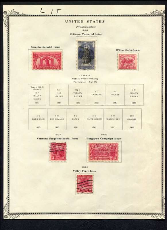 USA - 6 Stamps Mounted (Hinged) On Album Page