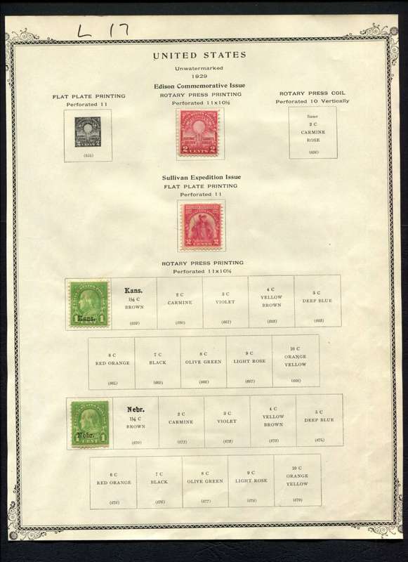 USA - 4 Stamps Mounted (Hinged) On Album Page