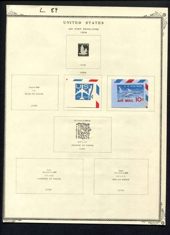 USA - 2 Stamps Mounted (Hinged) On Album Page