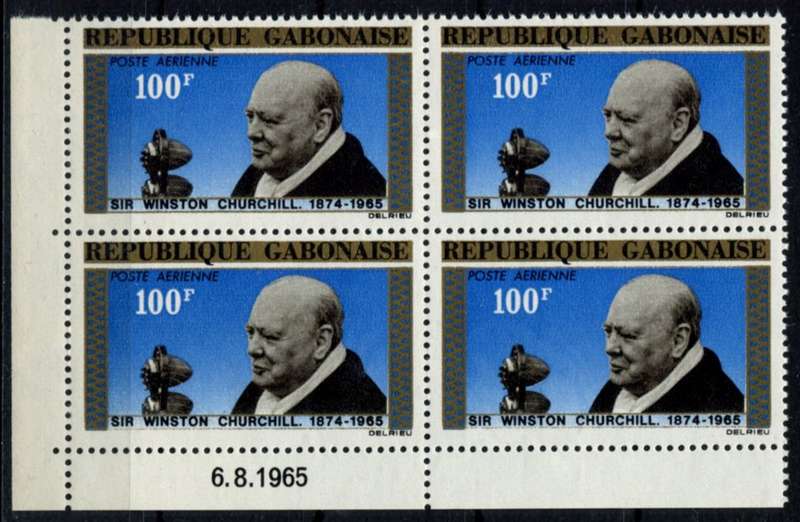 Gabon - Churchill - Block of 4 - 1965 - MNH