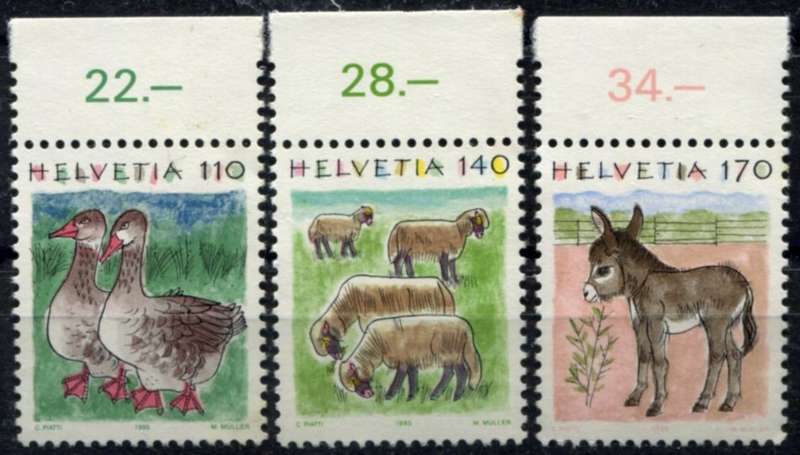 Switzerland - Animals - 1990 - MNH