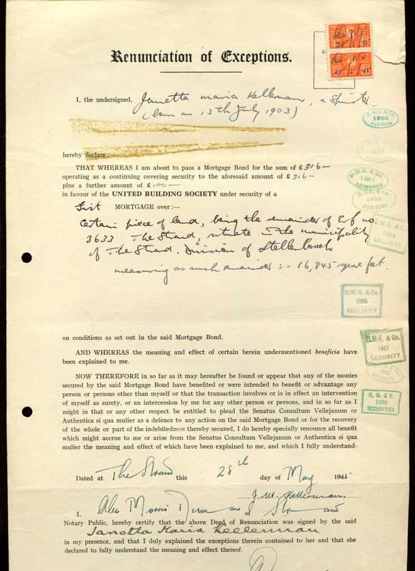 Union Of SA - Revenue Document