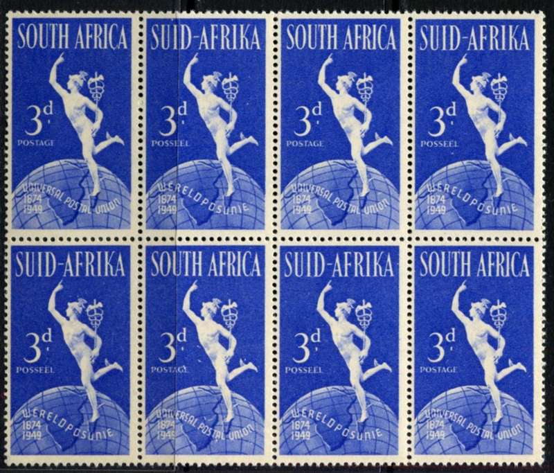 Union of SA - Block of 8 - 1949 - MNH