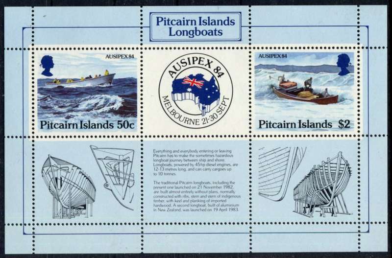Pitcairn Islands - Boats - Miniature Sheet - 1984 - MNH