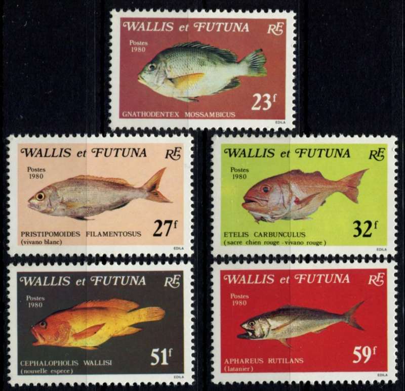 Wallis and Futuna - Fish - 1980 - MNH