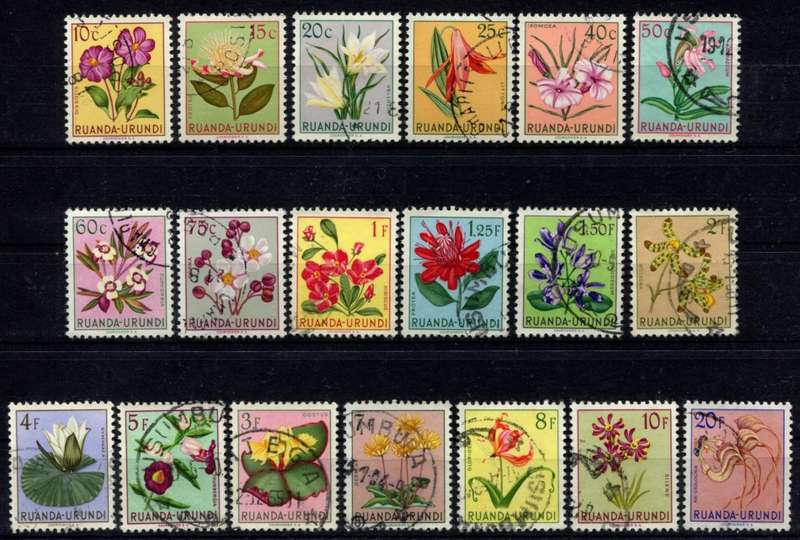 Ruanda-Urundi - Flowers - 1953 - Used