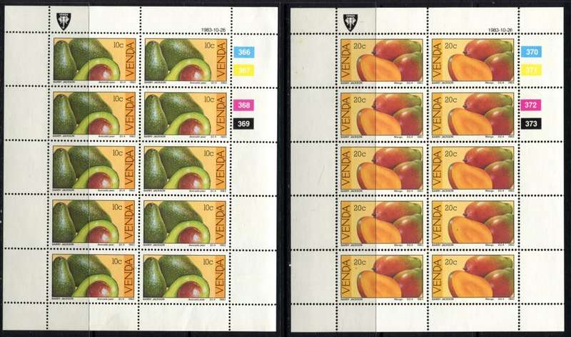 Venda - Set of 4 Full Sheets of 10 - 1983 - MNH