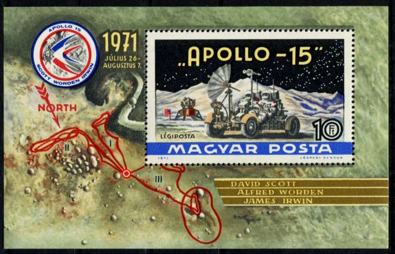 Hungary - Space - Miniature Sheet - 1971 - MNH - Toned