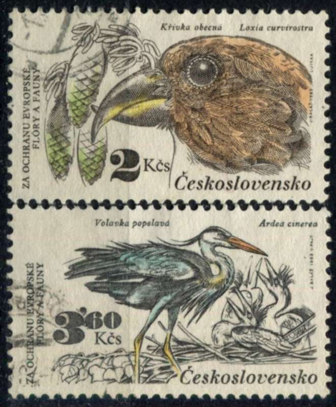 Czechoslovakia - Birds - 1983 - Used