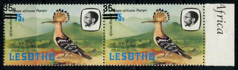 Lesotho - Birds - 1986 - MNH - Overprint Slightly Misplaced