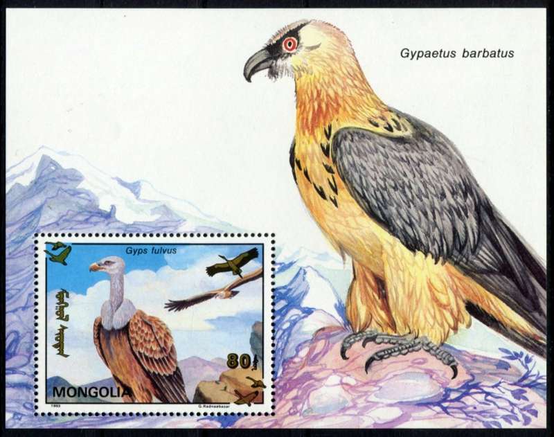 Mongolia - Birds - Miniature Sheet - 1993 - MNH